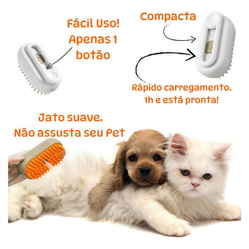 PetGlow©- Escova 3 em 1 pet.