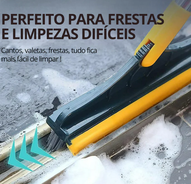 FrestaClean  © – 2 em 1 Rodo Magico Limpa Canto Limpeza Angular Janelas Vidros Pisos e Banheiro  ©